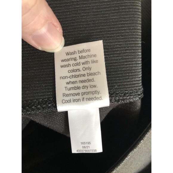 Nine West Stretch Knit Legging Womens Size M Faux Leather Stretchy Black Crackle - Picture 13 of 14